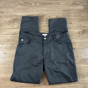 Peter Millar EB66 Performance Pants Men's 38x34 Black Five-Pocket Crown Golf